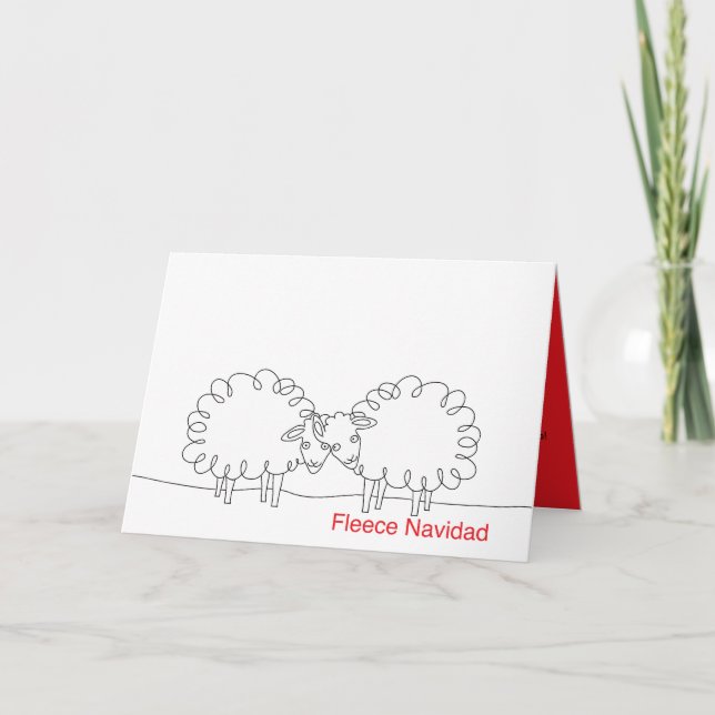 Cartão Ovelha de Natal (Frente)