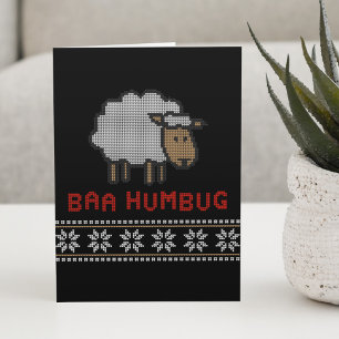 Cartão Ovelha de Natal Baa Humbug
