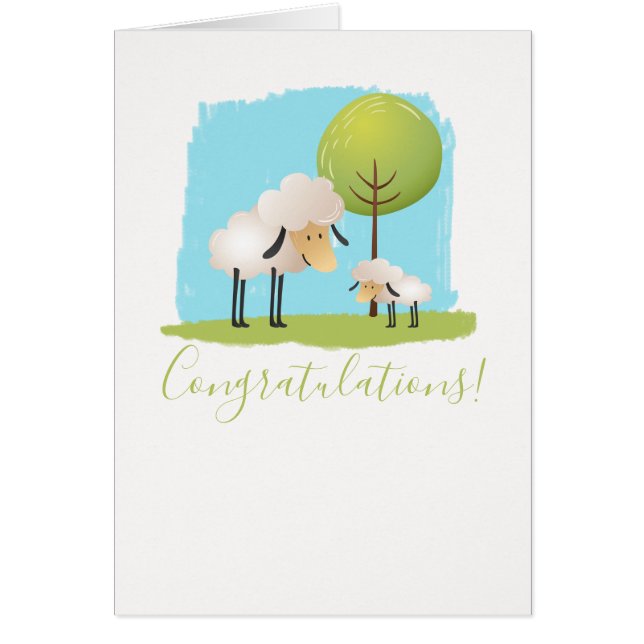 Cartão Ovelha e bordeiro nova (Frente)