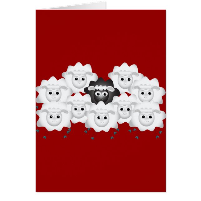 Cartão Ovelha Negra Bestiça da Família (Frente)