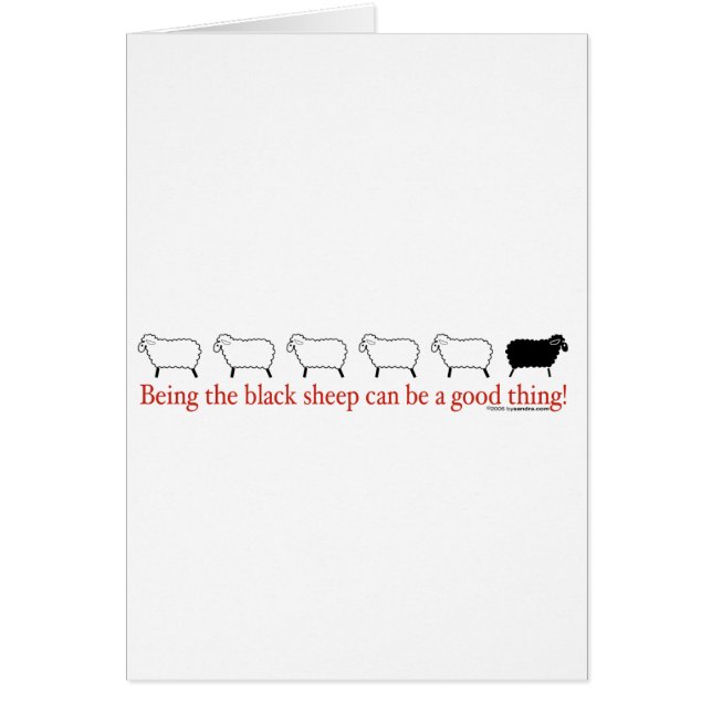 Cartão Ovelhas negras (Frente)