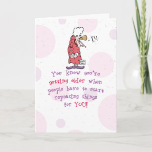 Cartão Over The Hill Birthday Card