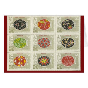 Cartão Ovo da páscoa de Pysanka do ucraniano