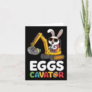 Cartão Ovos Cavador Páscoa Coelho Escavador Brancos E