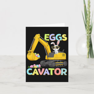 Cartão Ovos Cavador Páscoa Escavador Coelho Engraçado Coe