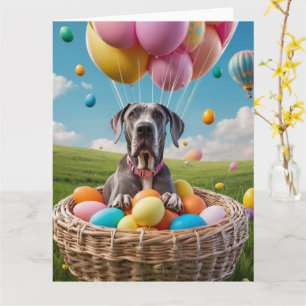 Cartão Ovos de Páscoa do Great Dane