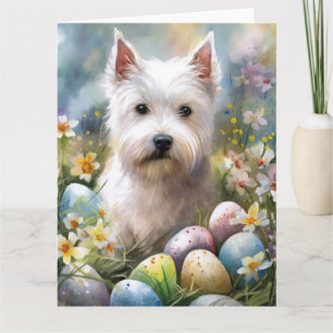 Cartão Ovos de Páscoa do West Highland White Terrier Feri