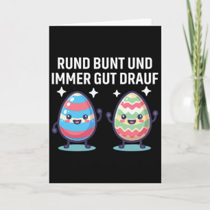 Cartão Ovos De Páscoa Fofo Rund Bunt Und Immer Gut Drauf