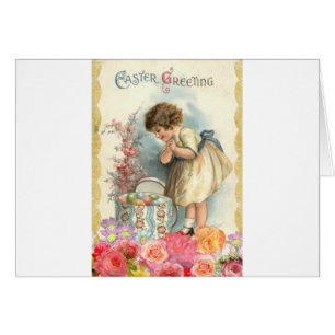 Cartão ovos de Páscoa vitorianos