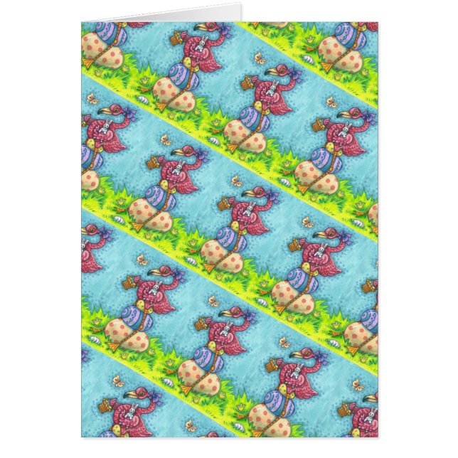 CARTÃO OVOS MAIS LESES, FLAMINGO DE PINCO BONITO, PLACA V (Frente)