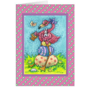 CARTÃO OVOS ORIENTADORES, FLAMINGO DE PINCO BONITO, CART