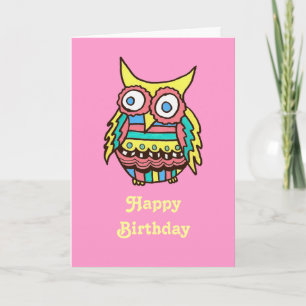 Cartão Owl Birthday Card