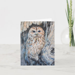 Cartão Owl Hideout Original Art All Occasion