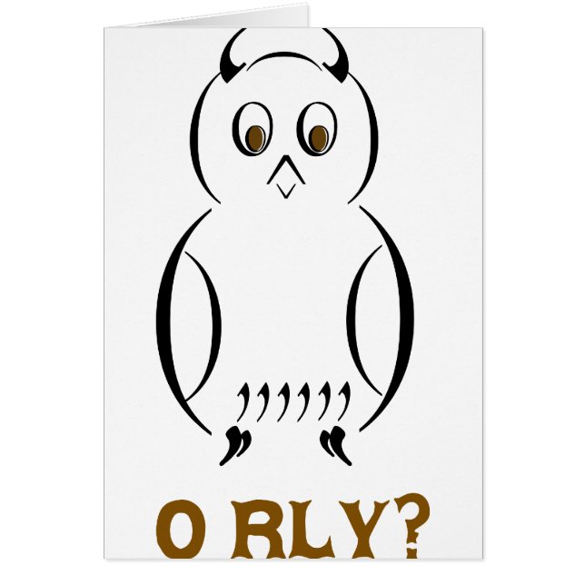 Cartão Owl O'Rly (Frente)