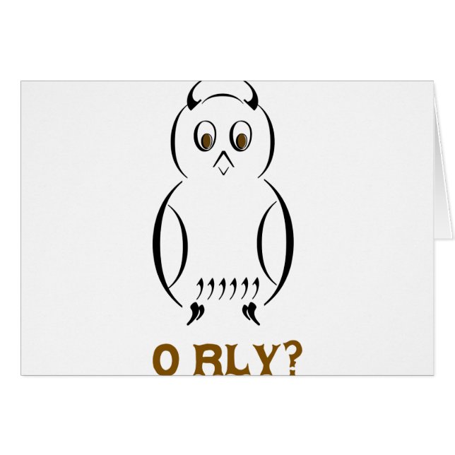 Cartão Owl O'Rly (Frente Horizontal)