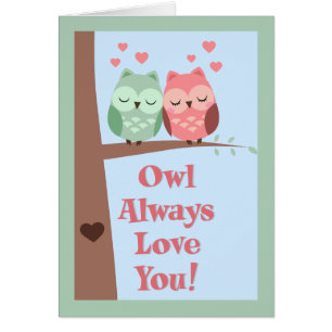 Cartão Owl Sempre Te Ama
