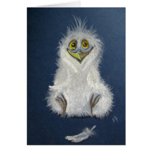 Cartão Owlet engraçado - pássaro de bebê