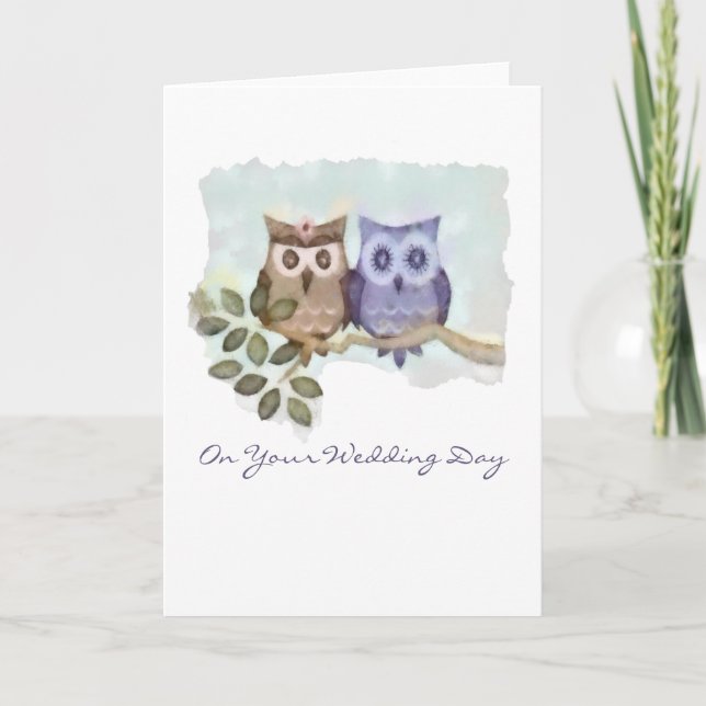 Cartão Owls Wedding (Frente)