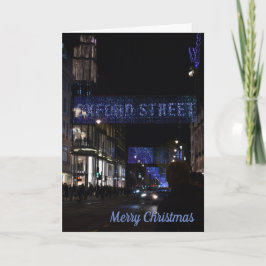 Cartão Oxford Street London Reino Unido Festivos Christma