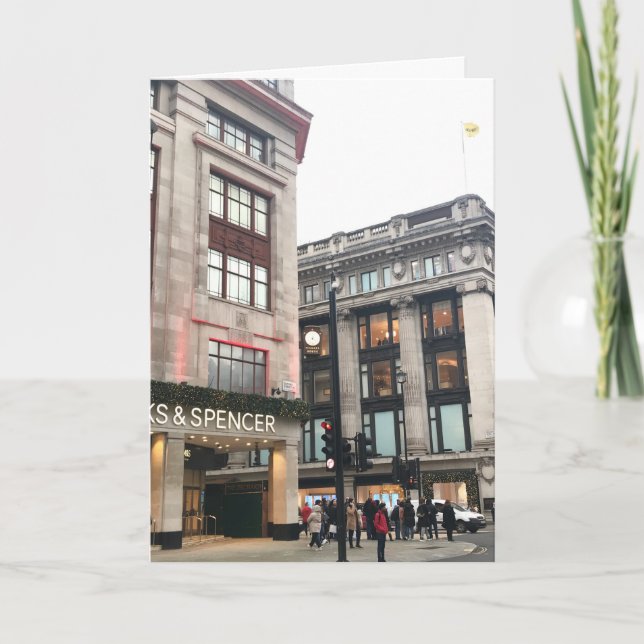 Cartão Oxford Street London Reino Unido Festivos Christma (Frente)