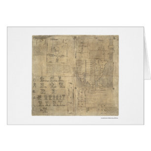Cartão Oztoticpac asteca aterra o mapa 1540