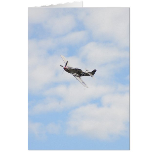 Cartão P51 Mustang em Voo (Frente)