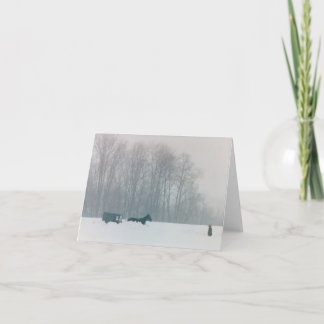 CARTÃO PA DO CONDADO DE LANCASTER DA NEVE DO CAVALO & DO