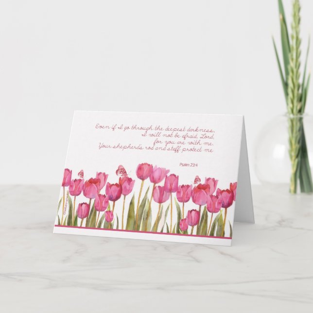 Cartão paciente que sofre de cancro do incentivo, cristão (Frente)