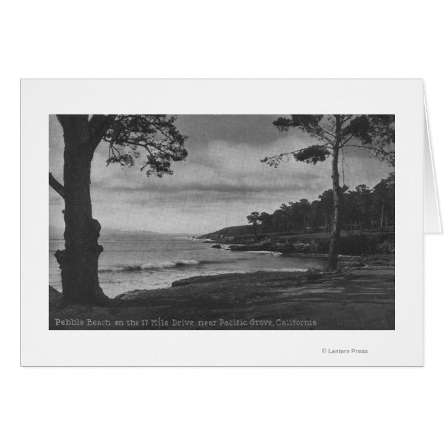 Cartão Pacific Grove, CA - Pebble Beach em 17 milhas (Frente Horizontal)