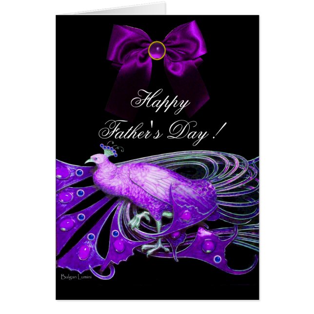 Cartão PACOTE DE RODA ELEGANTE,PEDRA DE GEM,Dia de os pai (Frente)