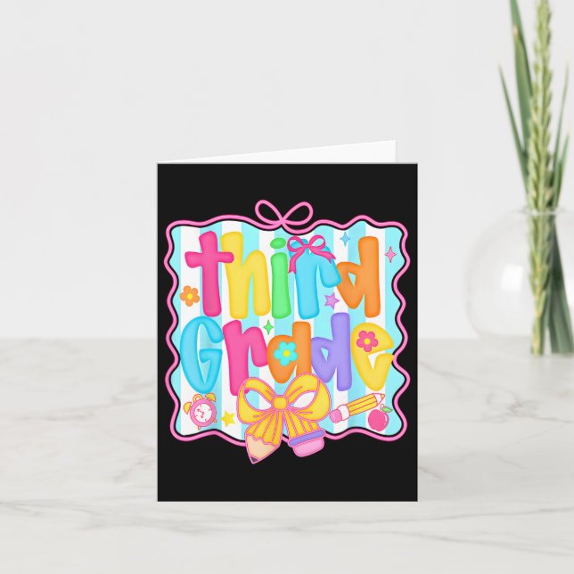 Cartão Pacote Floral De Primeiro Dia Do Terceiro Grau Par (Frente)