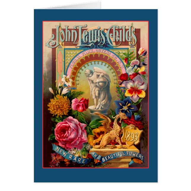 Cartão Pacote raro da semente de flores de John Lewis (Frente)