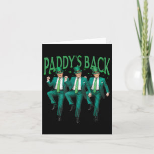 Cartão Paddys Back Dancing Trump Dia de São Patrício Irla