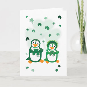Cartão Paddy's Day Penguins