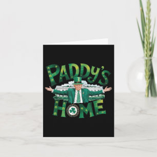 Cartão Paddys Home Trump Engraçado Shamrock de Dia de São
