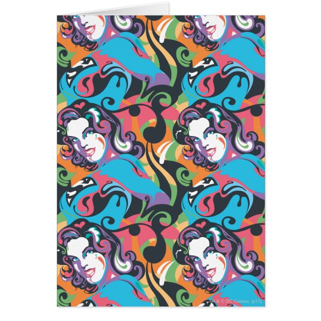 Cartão Padrão 1 de oscilações de cores da supergirl (Frente)