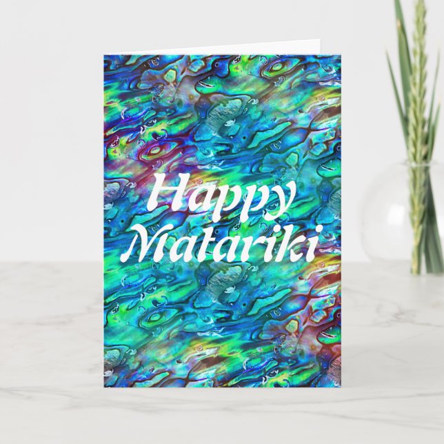 Cartão Padrão 1 de shell Abalone Paua da Nova Zelândia (Frente)