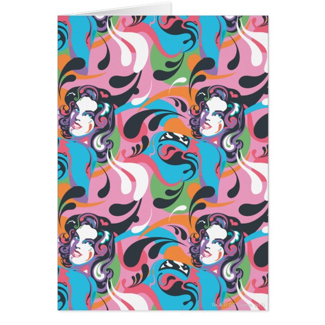 Cartão Padrão 2 de oscilações de cores da supergirl (Frente)