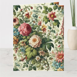 Cartão Padrão Botânico Invisível