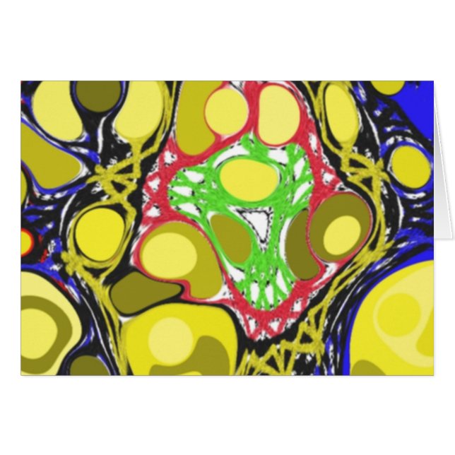 Cartão Padrão colorido estranho (Frente horizontal)