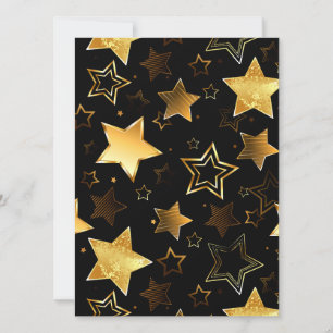 Cartão Padrão contínuo com Estrelas Douradas