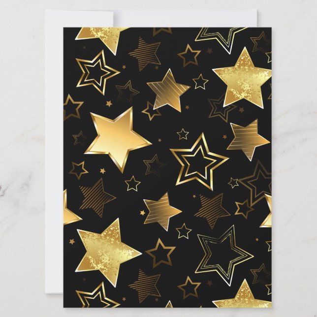 Cartão Padrão contínuo com Estrelas Douradas (Frente)