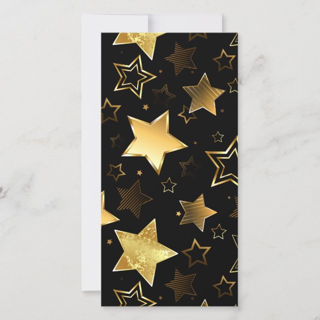 Cartão Padrão contínuo com Estrelas Douradas (Frente)