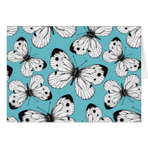 Cartão Padrão da borboleta de repolho