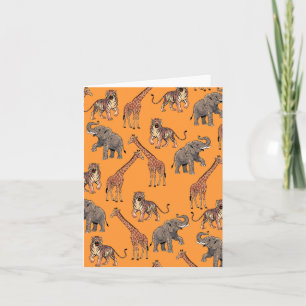 Cartão Padrão de Animal Africano