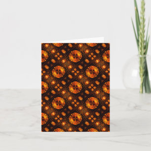 Cartão Padrão de Arte Abstrata Boho Moderno Elegante Dour