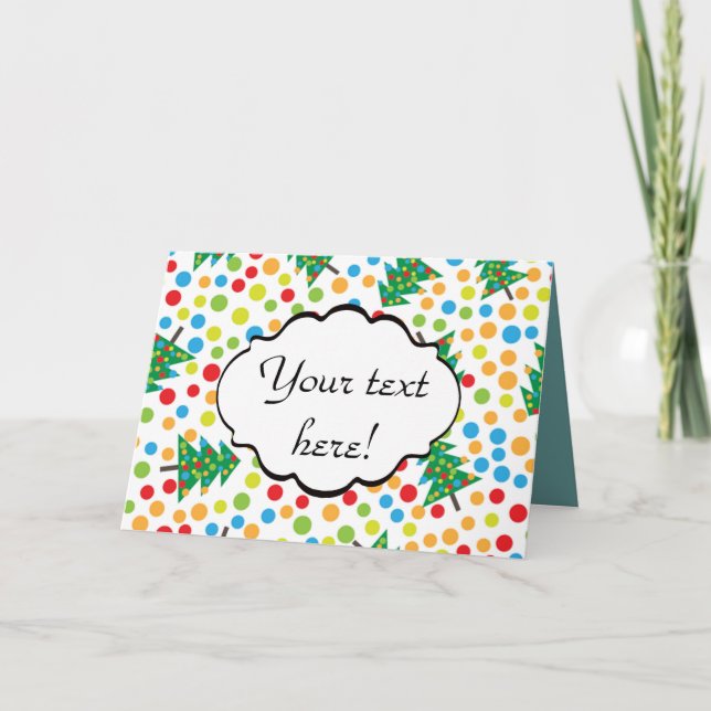 Cartão padrão de árvores de Natal (Frente)