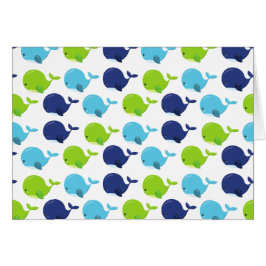 Cartão Padrão De Baleias, Baleias Cutas, Animais Do Mar