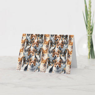 Cartão Padrão de Cachorro de Corgi de Cana de Caquinha