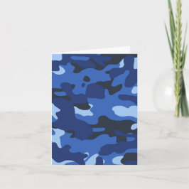 Cartão Padrão de Camo Azul Camouflage